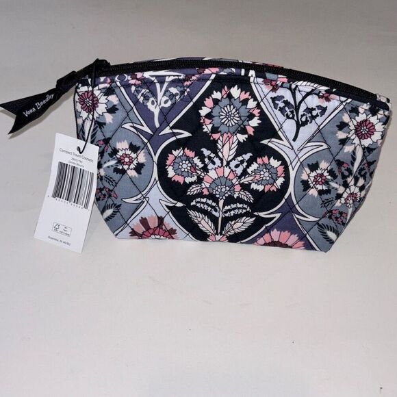 NWT Vera Bradley Ornate Blooms MEdium travel cosmetic make up bag water proof - Picture 1 of 7